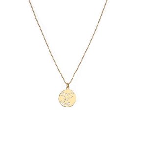 Whale Tail Gold Plated Pendant With Chain
